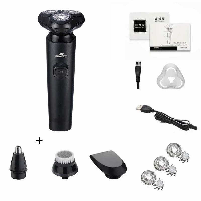 Barbeador elétrico multifuncional 4D