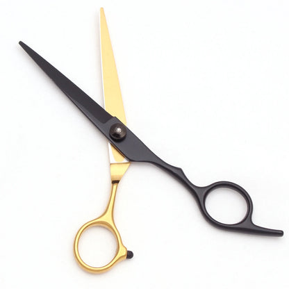 Tesoura de cabeleireiro preto-ouro