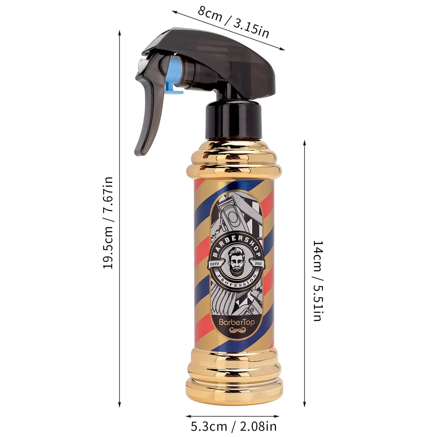 Frasco Spray Profissional Retrô com Névoa Contínua